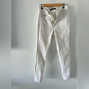 Express white stretch, high rise leggings, jeans